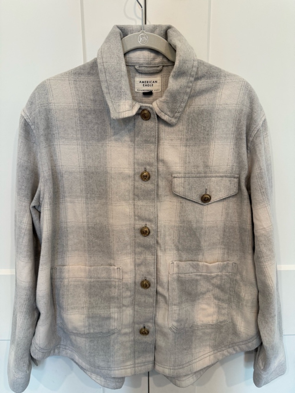 American Eagle Outfitters Plaid Jacket-Medium